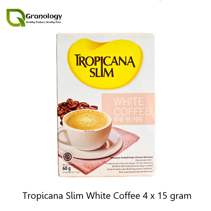 

Tropicana Slim White Coffee Sugar Free Kopi Krimer 1 Box isi 4 Sachet