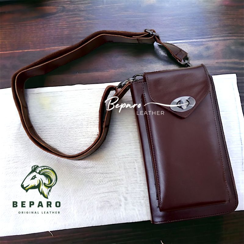 Tas mini Kulit Asli | Tas selempang mini | Dompet Hp Kulit sapi Asli