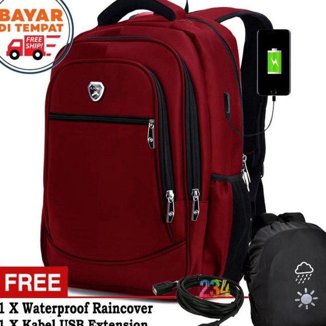 Murah Puas  Tas Ransel Polo Import Original Tass Backpack Pria Pollo Sekolah  Bag Cover  Taas Sekola