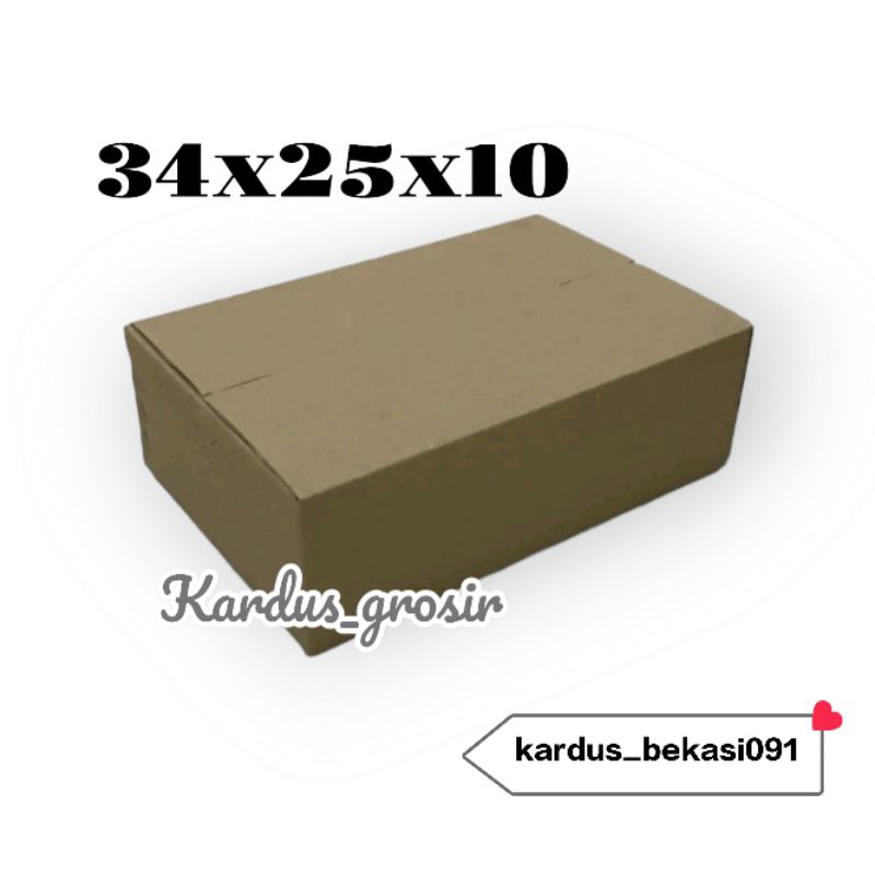 

kardus box packing 34x25x10