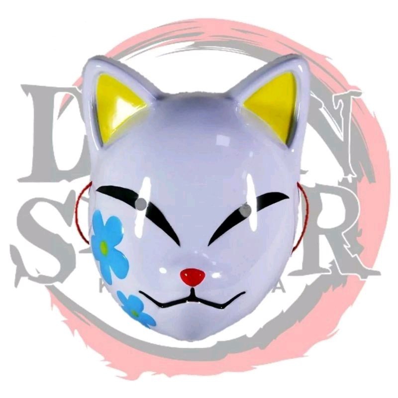 TOPENG COSPLAY KITSUNE MASK RUBAH FOX FULL FACE ANIME DEMON SLAYER