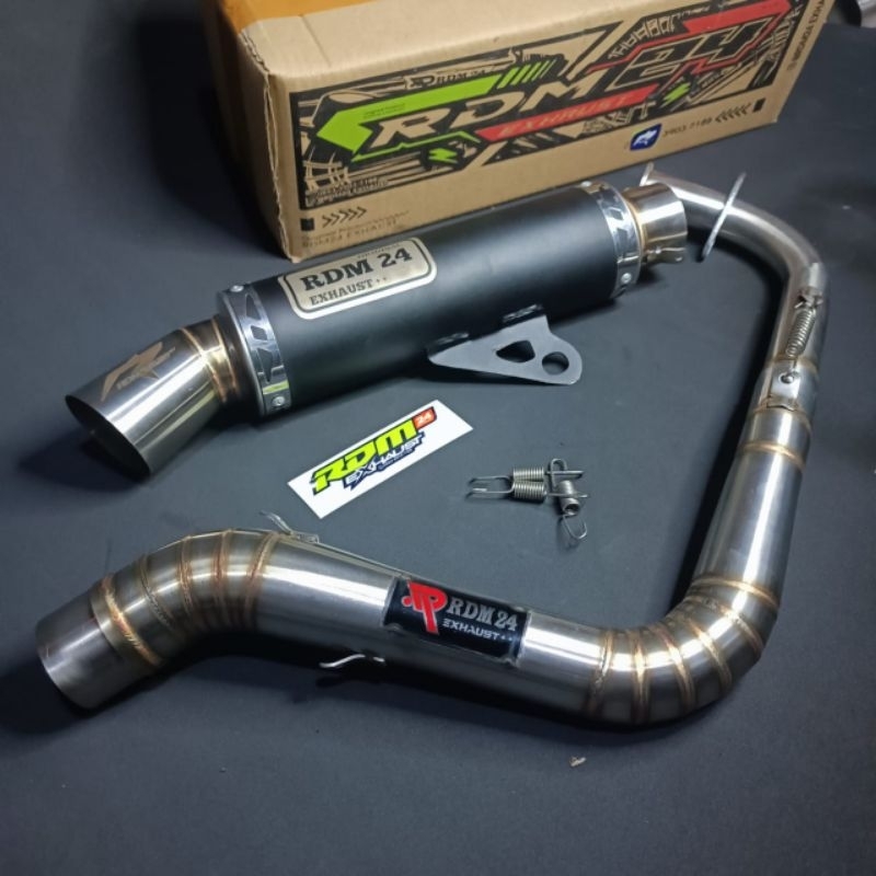 kenalpot original RDM 24 Exhaust inlet 38,45,50 powder cotitong NMAX AEROX PCX VARIO 160/150/125 BEA
