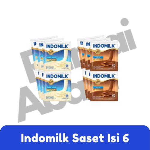 

INDOMILK SUSU KENTAL MANIS SASET ISI 6 | INDOMILK PUTIH (PLAIN) DAN COKLAT