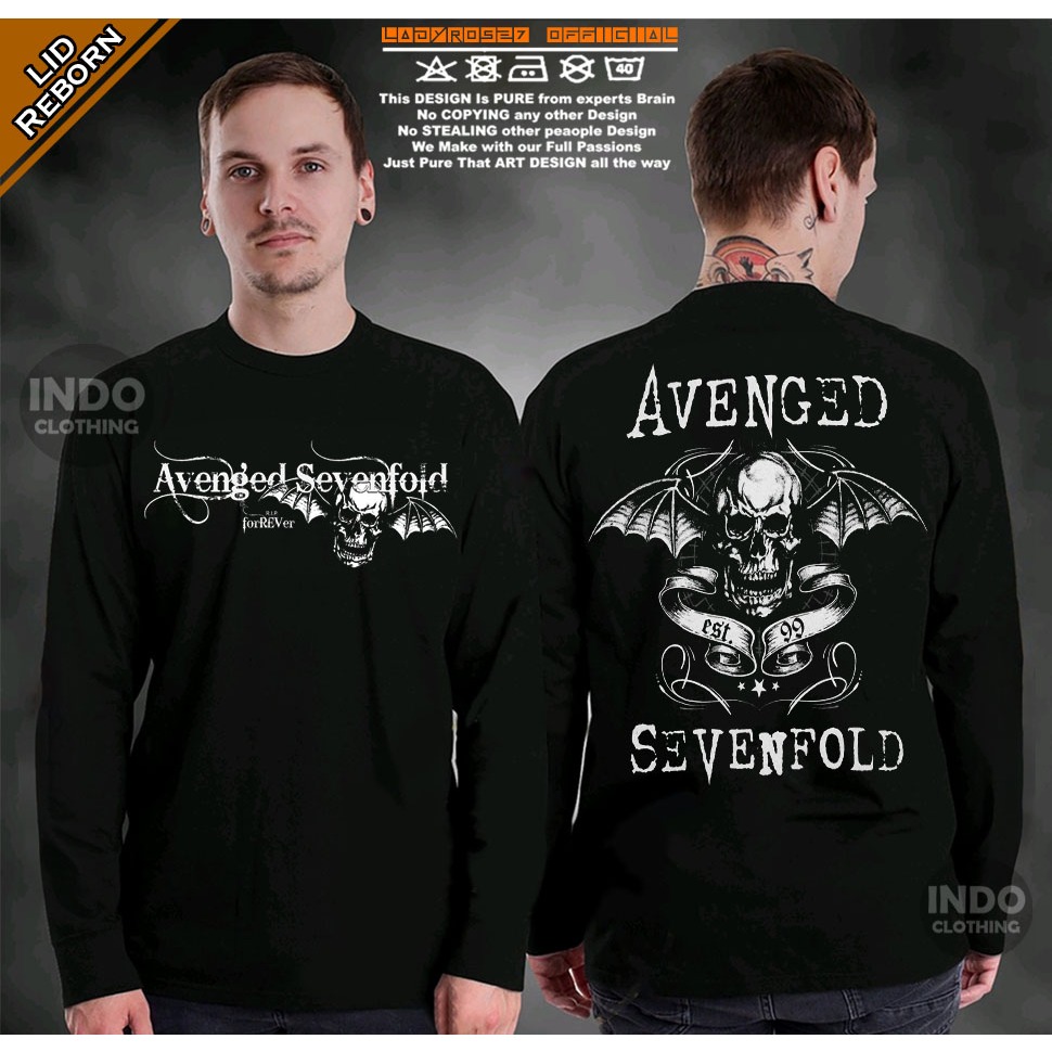 KAOS AVENGED SEVENFOLD LENGAN PANJANG WARNA HITAM