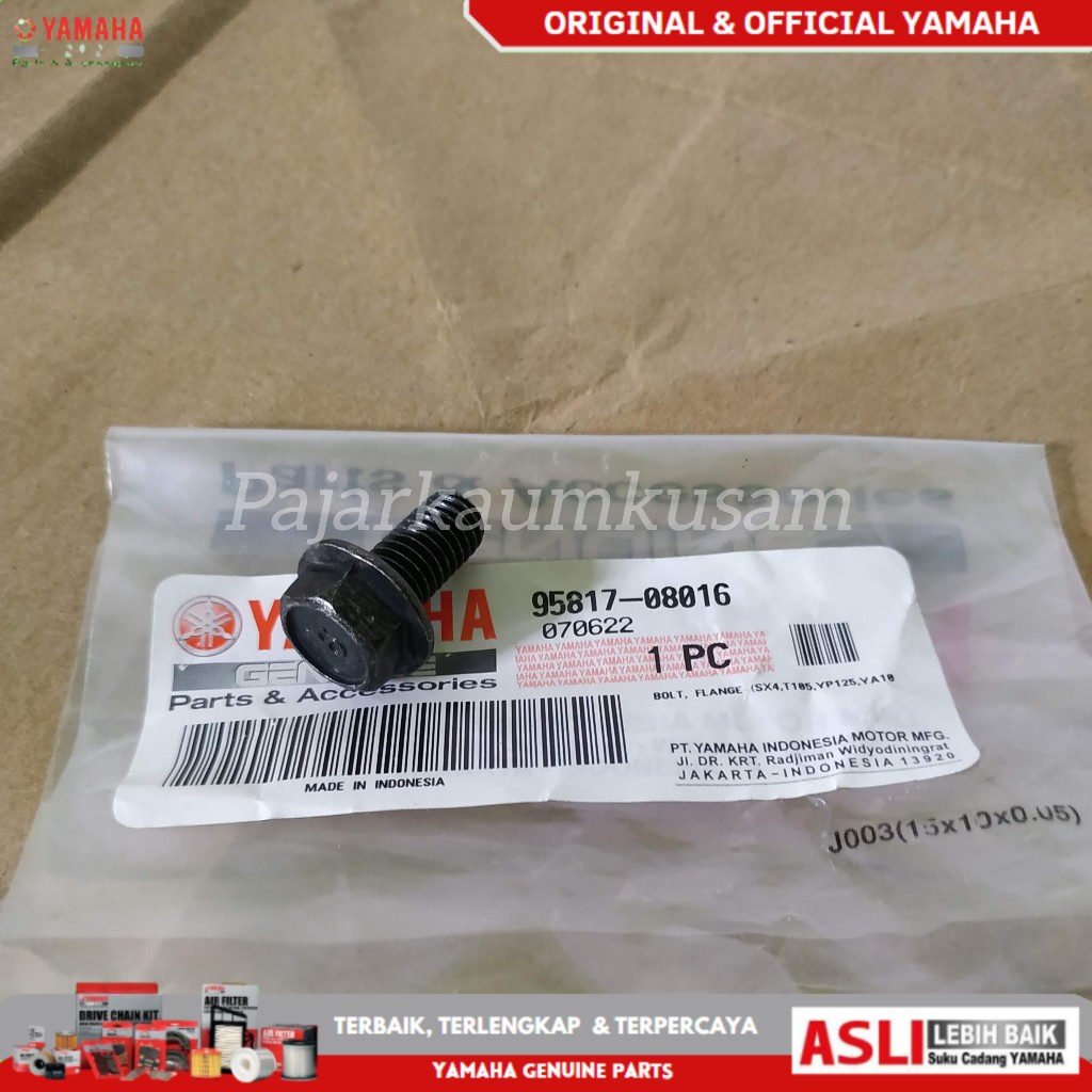 BAUT GANTUNGAN KNALPOT RX KING RXS ORIGINAL 95817-08016.BOLT, FLANGE