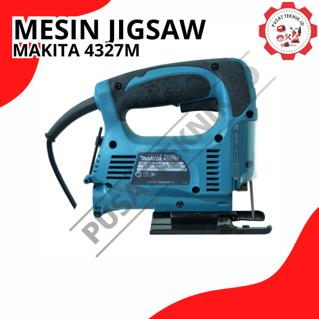 MESIN PEMOTONG KAYU TRIPLEK LISTRIK MAKITA 4327M MESIN JIGSAW MAKITA 4327M