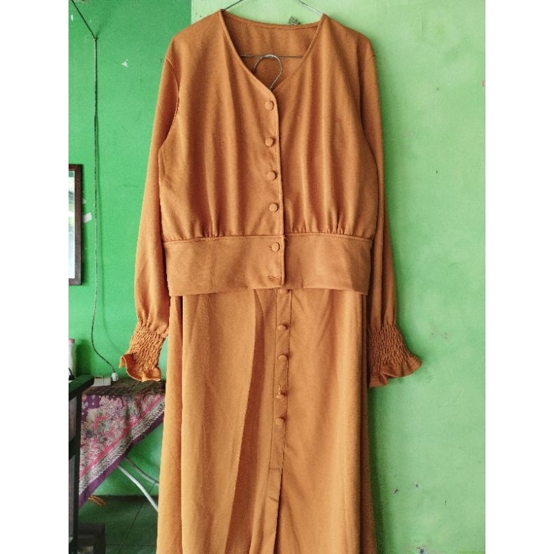 ONE SET, long dress,  Daster Preloved / Baju wanita preloved murah