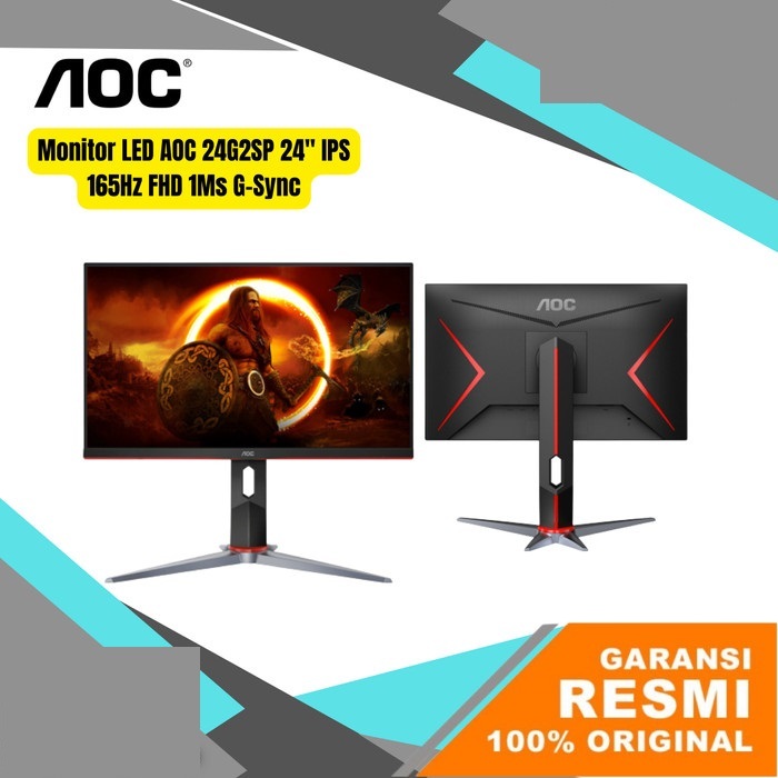 LED Monitor Gaming 24" AOC 24G2SP FHD IPS 165Hz 1ms