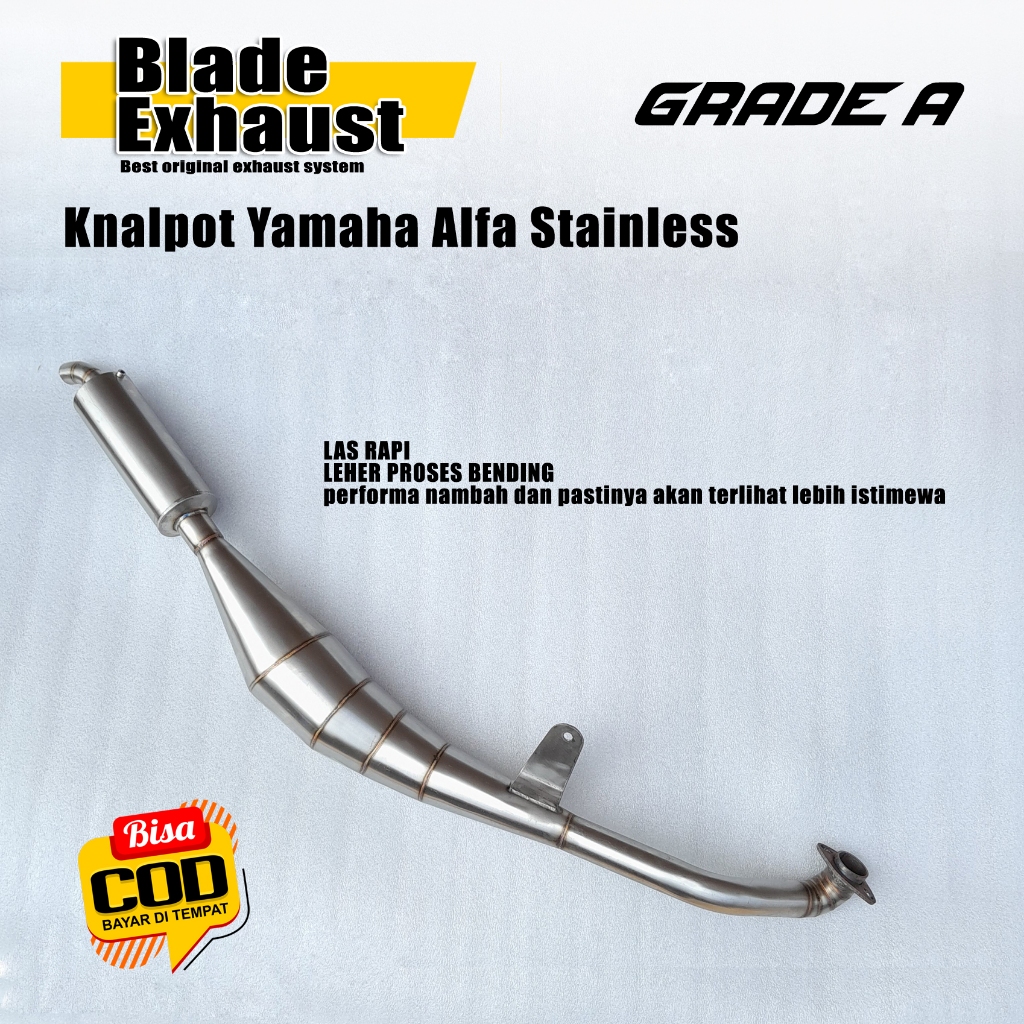 Knalpot Yamaha Alfa Standar Racing Yy pang yypang Full Stainless / Knalpot Racing Yamaha Alfa / Knal