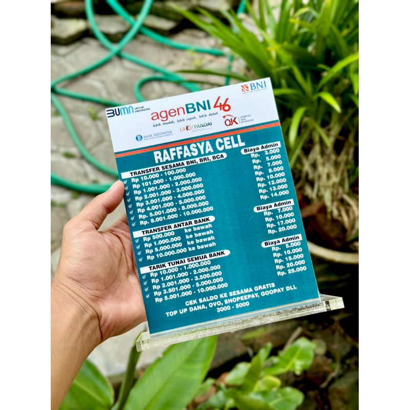 

BAHAN TEBAL AKRILIK MEJA BIAYA AGEN BANK BNI AGEN BNI 15x20 BISA REQUEST