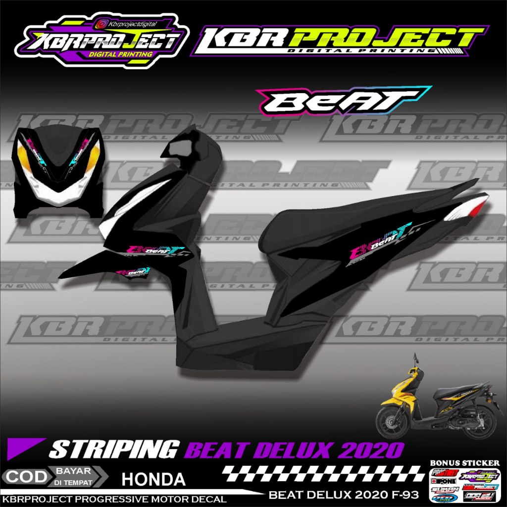 BEAT DELUXE 2020 2021 STIKER STRIPING PREMIUM MOTOR KEREN LIS VARIASI BEAT DELUXE 2020 2021 STIKER M