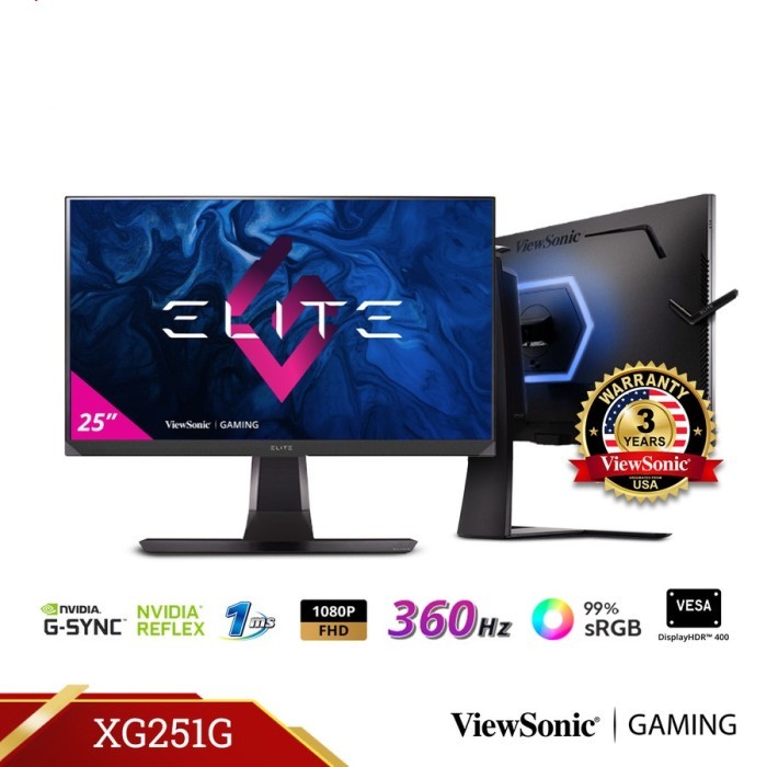 Monitor LED Viewsonic XG251G 25" IPS 1080p 360Hz HDR400 Nvidia Reflex