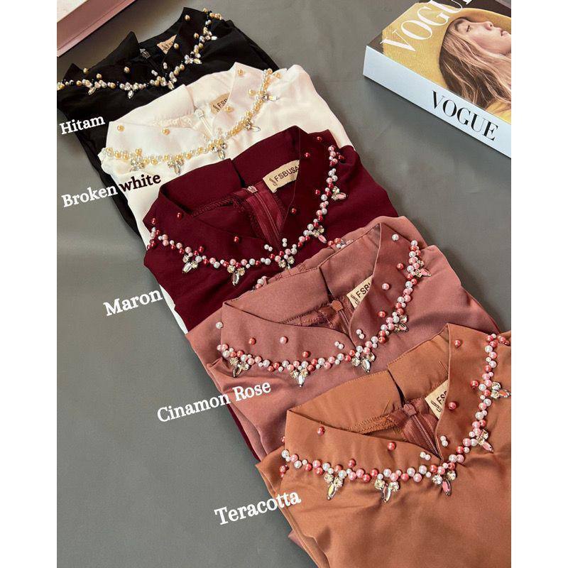 ONE SET ELIZABETH MALAY DRESS SILK LUXUR One Set Exclusif Elliza Baju Kurung Melayu Terbaru Lebaran 