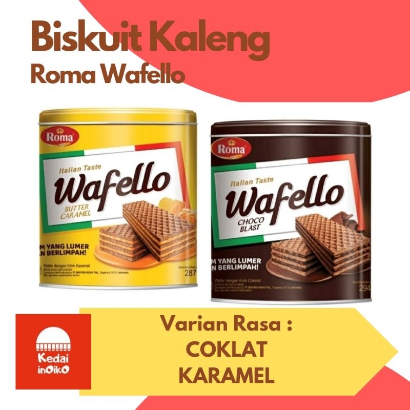 Biskuit Roma Wafello Kaleng