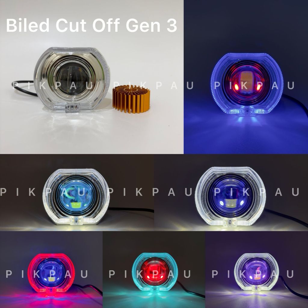 Lampu Projie Biled Cut Off GEN 3 Dengan Shroud + Devil 4,5inc Full Aluminium Waterproof