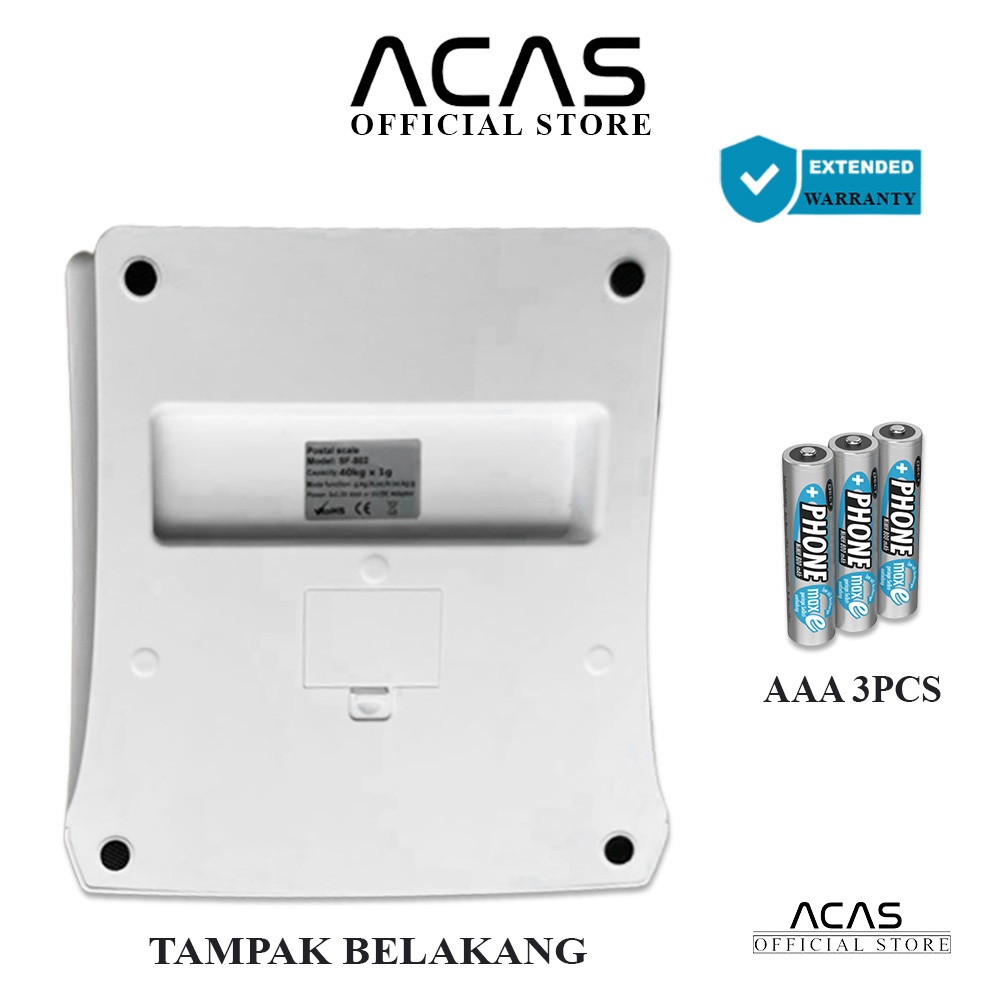 Acas Sf-802 40Kg / 1Gr Timbangan Duduk Digital Daging Sayur Buah Laundry Pasti Ori