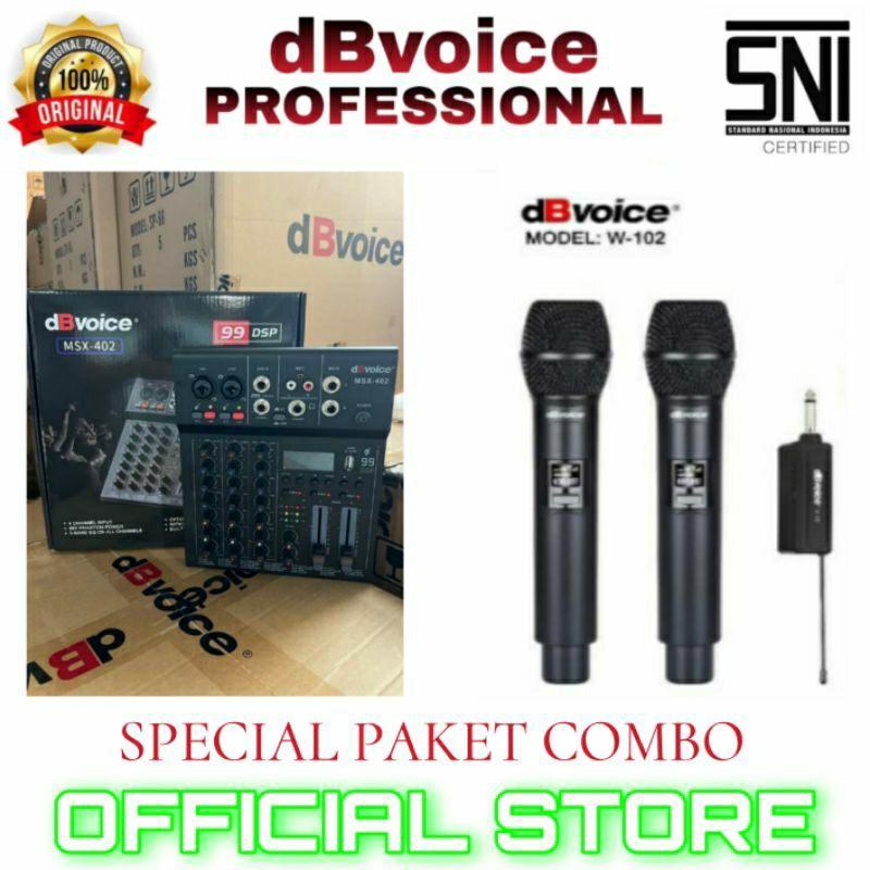 mixer audio 4 channel karaoke mic wireless karaoke original paket 1 set