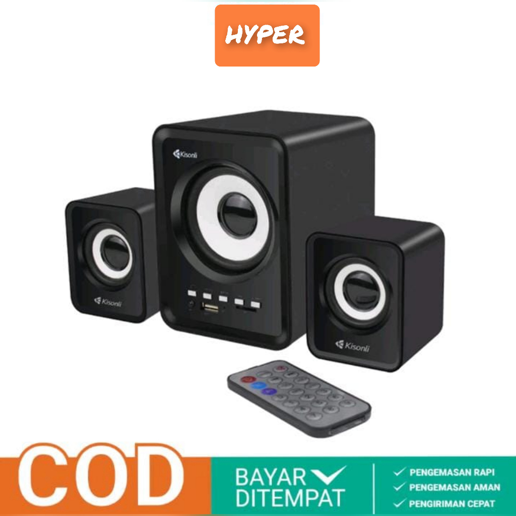 speaker bluetooth kisonli u2800bt gaming gratis remote kontrol - HYPER