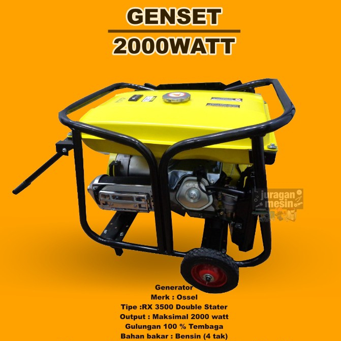 GENSET GX 3500 OSSEL GENSET 2000 WATT GENERATOR 2000WATT
