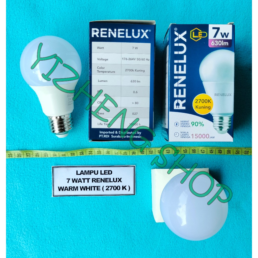 LAMPU LED 7W RENELUX WARM WHITE (2700K)