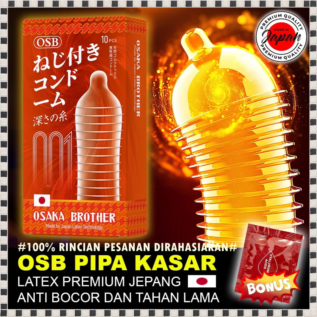 Kondom OSB 001 [ Ready Stock ] Gerigi Jepang - Gerigi Kasar Bahan Elastis Tipis Tidak Bocor