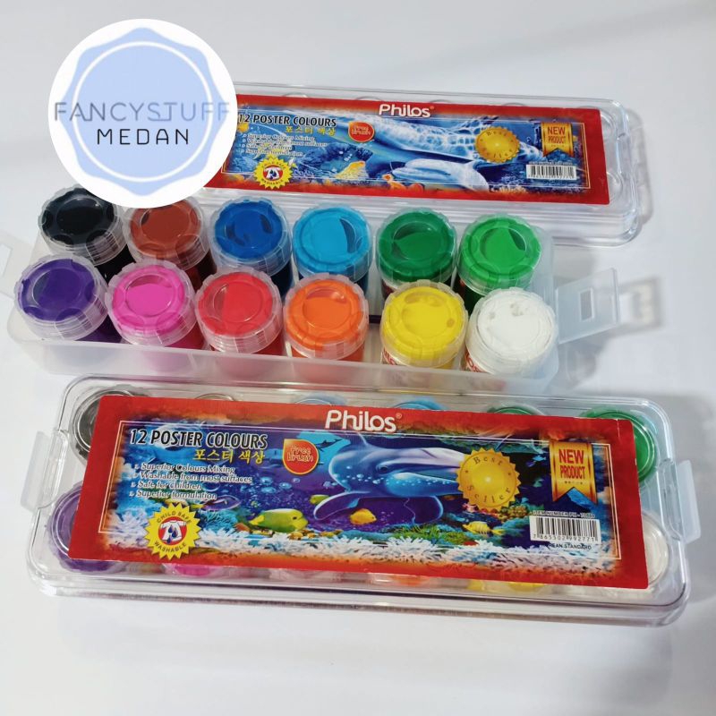 

Fancystuff - cat air poster philos 12 warna + kuas