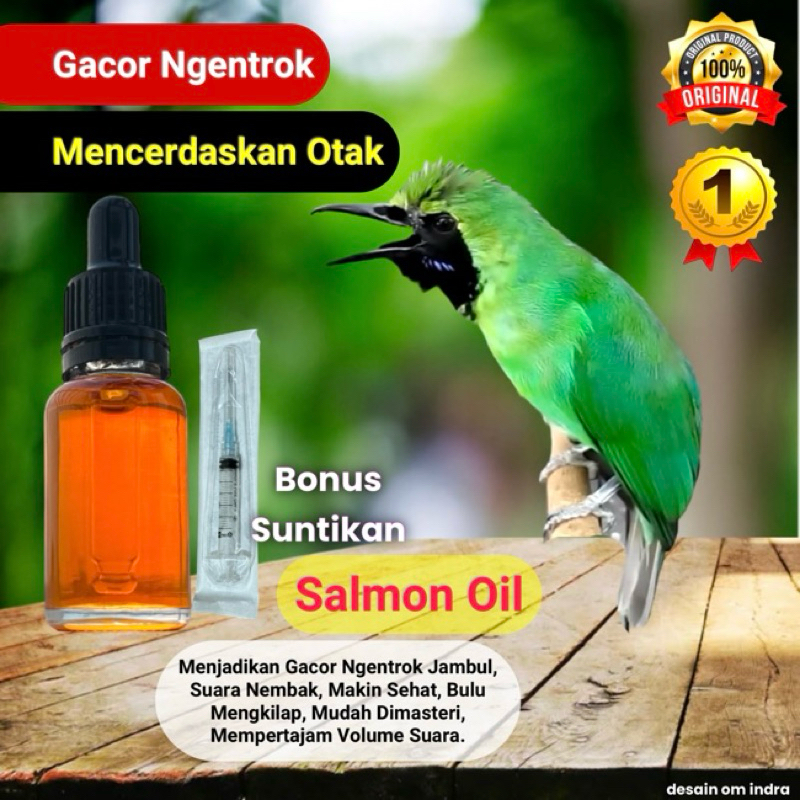 BELI 2 GRATIS 1 Vitamin Burung Cucak Ijo Gacor Ngentrok Jambul Nembak Salmon Oil Murni Suplemen & Nu