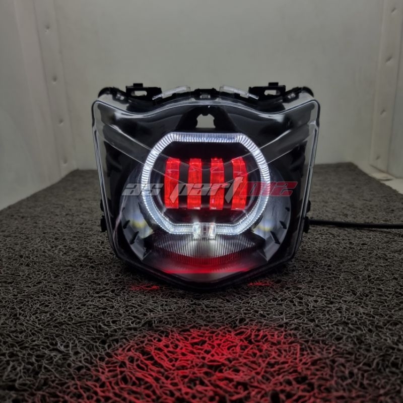 LAMPU DEPAN SEMI BILED PROJIE LED BEAT 110 KARBU BILED ALA-ALA BEAT KARBU / BEAT LAMA