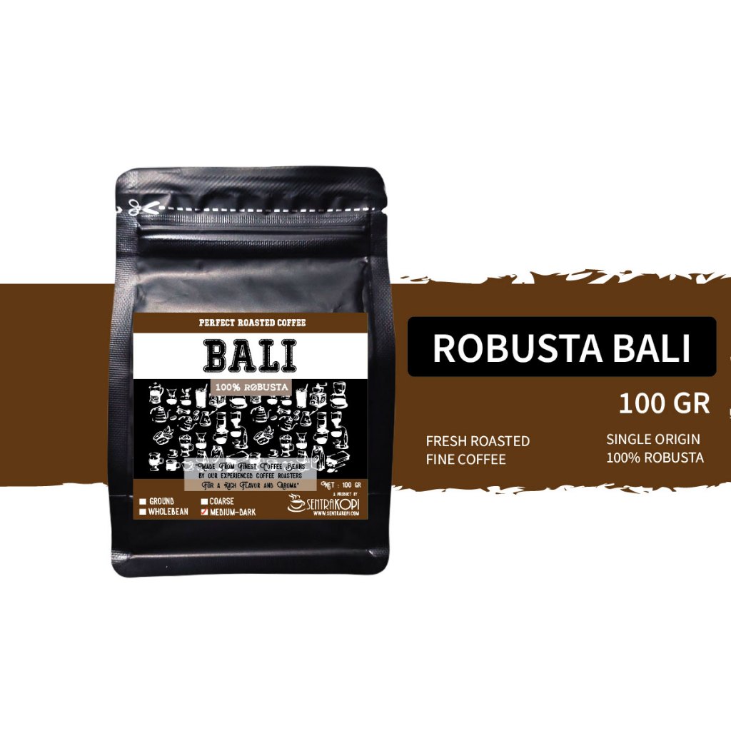 

Sentra Kopi Robusta Bali 100 Gram - Bubuk / Biji - Premium Robusta Coffee