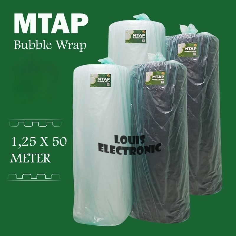 

Plastik Bubble Wrap Hitam 125CM 1 Roll 1.25M x 50M Khusus Instant Medan