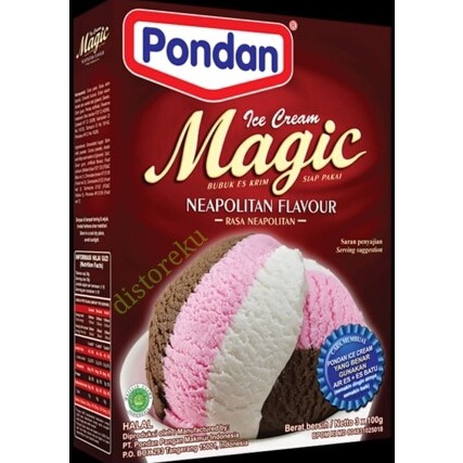 

READY STOK bubuk es krim instan mix 3RASA PONDAN ICE CREAM MAGIC NEOPOLITAN 3g