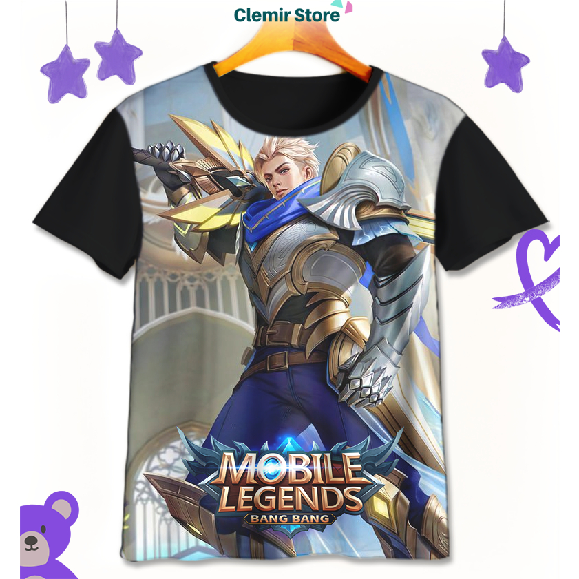 Kaos 3D Anak | Baju Printing | Kaos 3D - Kaos Mobile Legend Ml Fullprint Karakter Fighter Alucard Li