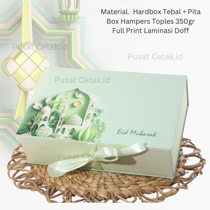 

Box Hampers Lebaran Gift Box Idul Fitri Hardboard Kue Kering Box Parsel