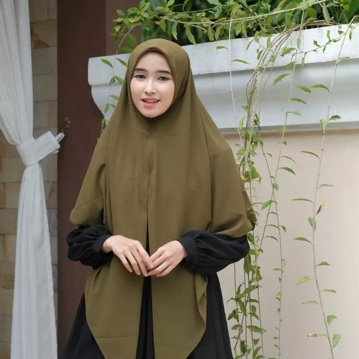XC26619 Hijab Instant Zipper Segiempat Ziper Polos Resleting Kerudung Instan Segi Empat Resleting Zi