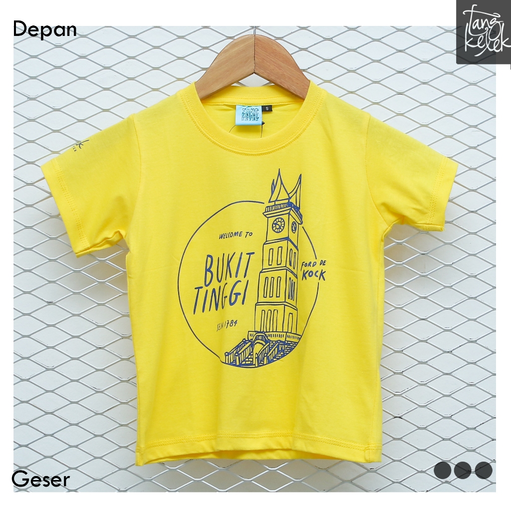 Tangkelek Baju Kaos Anak Anak Welcome To Bukittinggi Warna Kuning Kenari