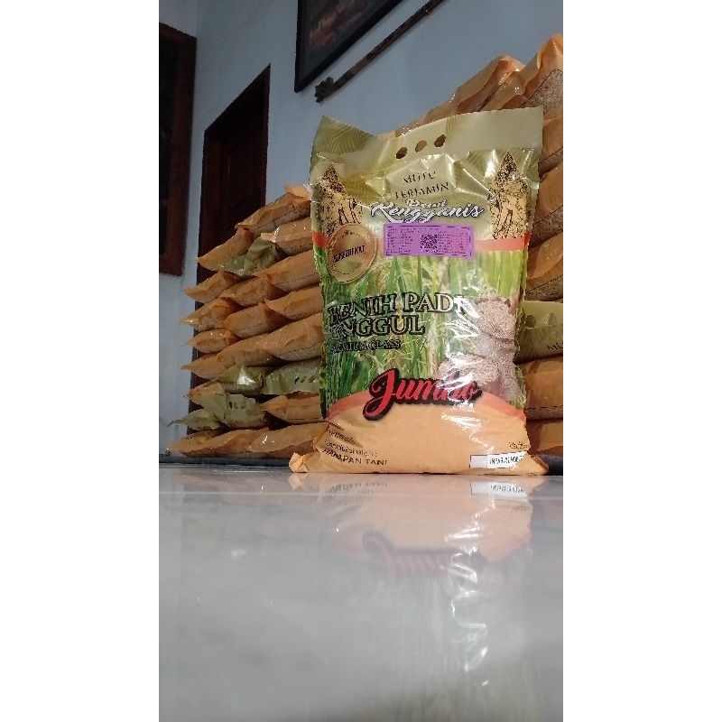 

bibit padi premium Dewi Rengganis Inpari32 kemasan 5kg tingkat pertumbuhan kecambah 95%