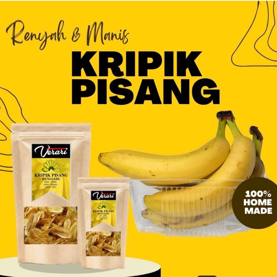 

Keripik Pisang Kepok (Dangsabe) Asli Bali 100% Homemade - 200 gram