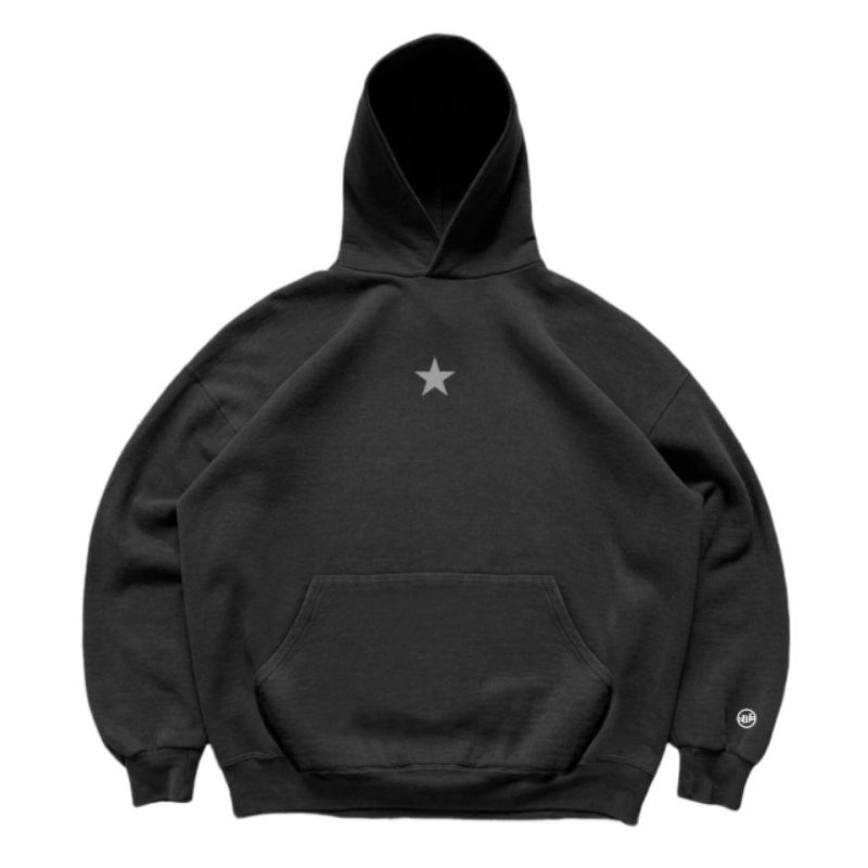 Hoodie Boxy 375Gsm Black Star