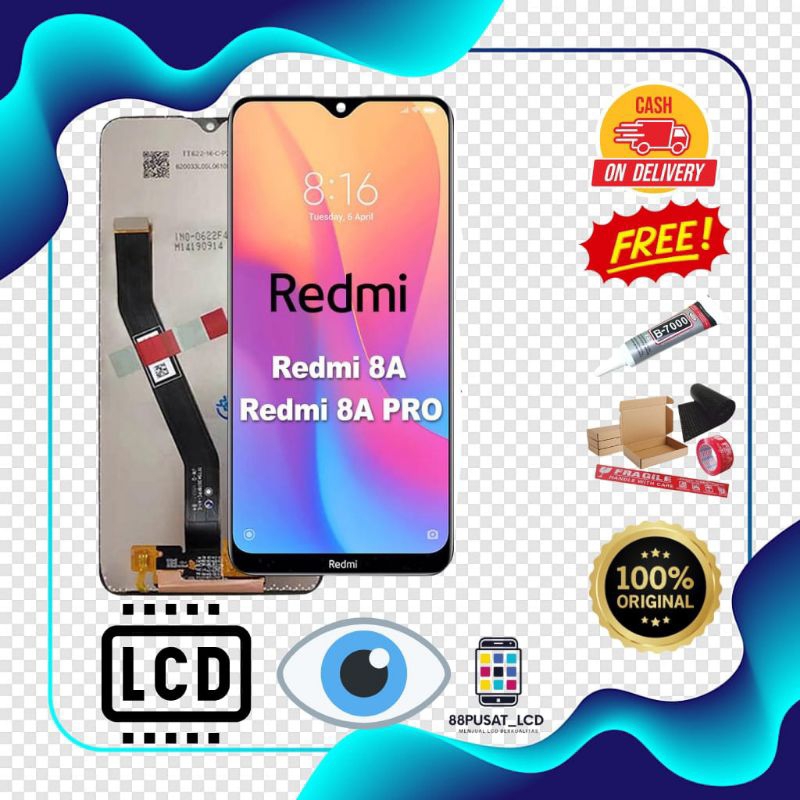 LCD FULLSET XIAOMI REDMI 8/REDMI 8A/REDMI 8 PRO ORIGINAL COMPLETE TOUCHSCREEN LCD