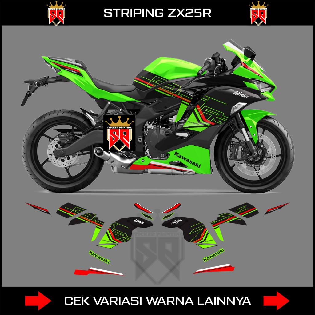 DECAL STRIPING NINJA ZX25R / STICKER KAWASAKI NINJA ZX 25R PERSI 2023