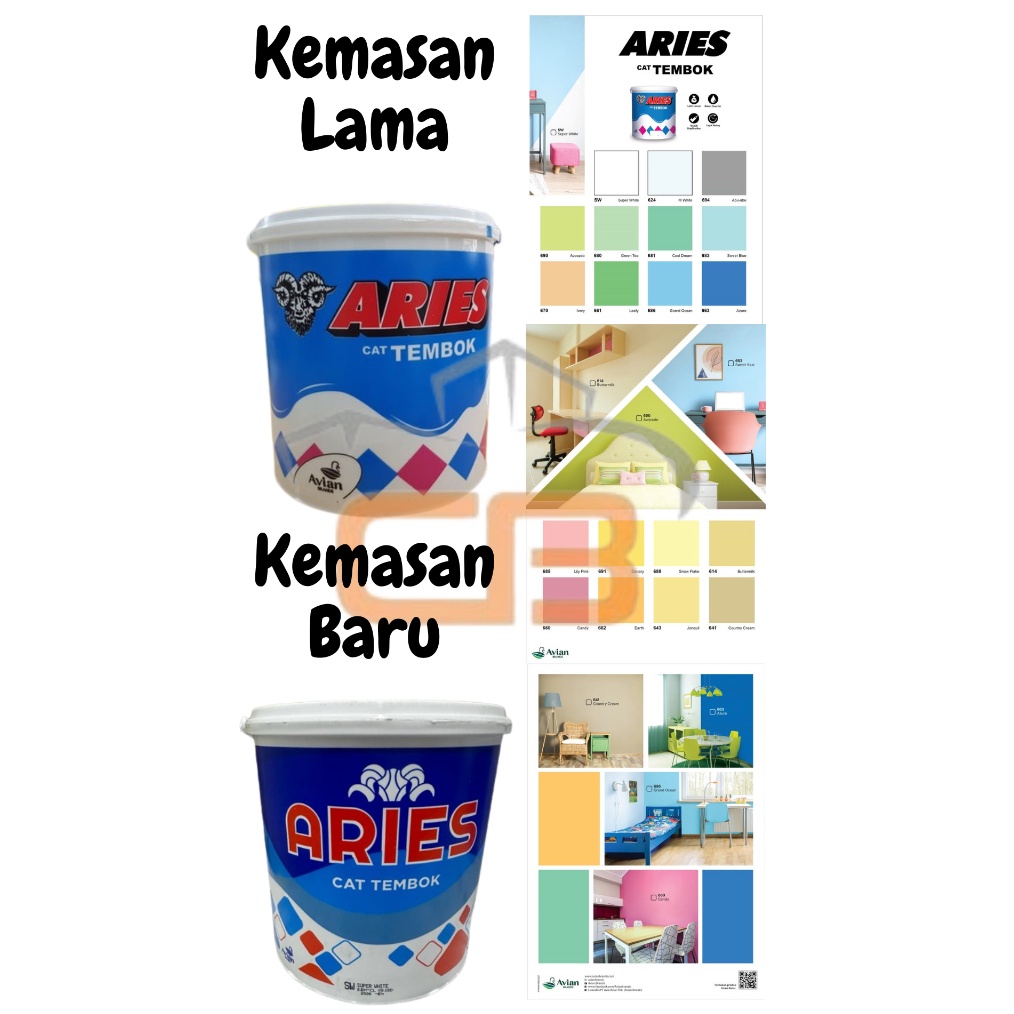 1212 Terlaris CAT ARIES 5 KG WARNA