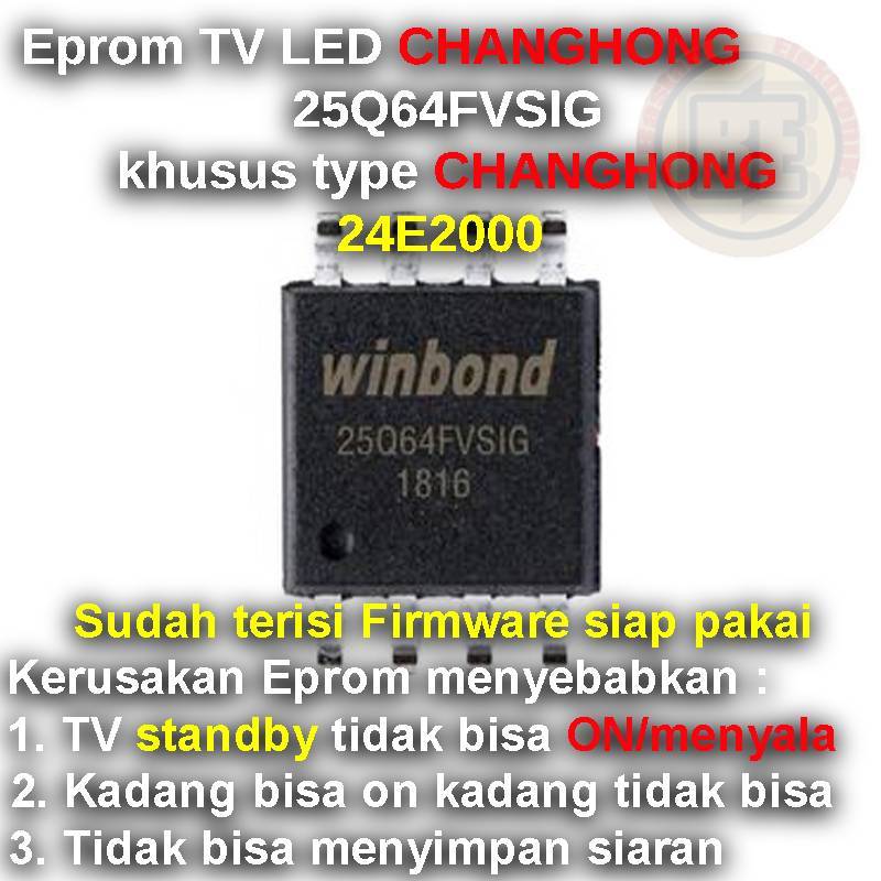 Ic Eprom Firmware TV CHANGHONG 24E2000