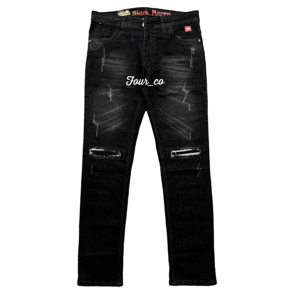 Celana Panjang jeans BIG SIZE 34-39 Pria Slimfit sobek