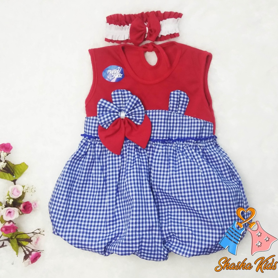S15 Baju Bayi PerempuanDress Bayi Perempuan Planet Kids 6bln Bonus BANDANA ART A2Y4