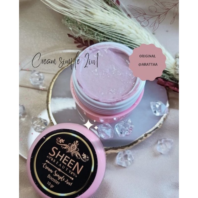 ART A28V SHEEN BEAUTY ORIGINAL  Cream Simple 2 in 1 Booster krim siang malam
