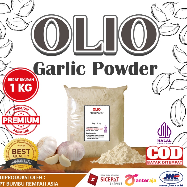 

BRANDS FESTIVAL Garlic Powder Bawang Putih Bubuk 1kg buruan