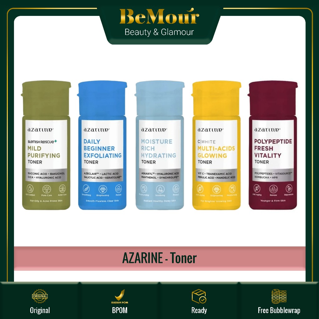 AZARINE - TONER ( 90 ml ) - Toner Sejuta Umat For All Skin Types Mild Purifying / Daily Beginner Exf