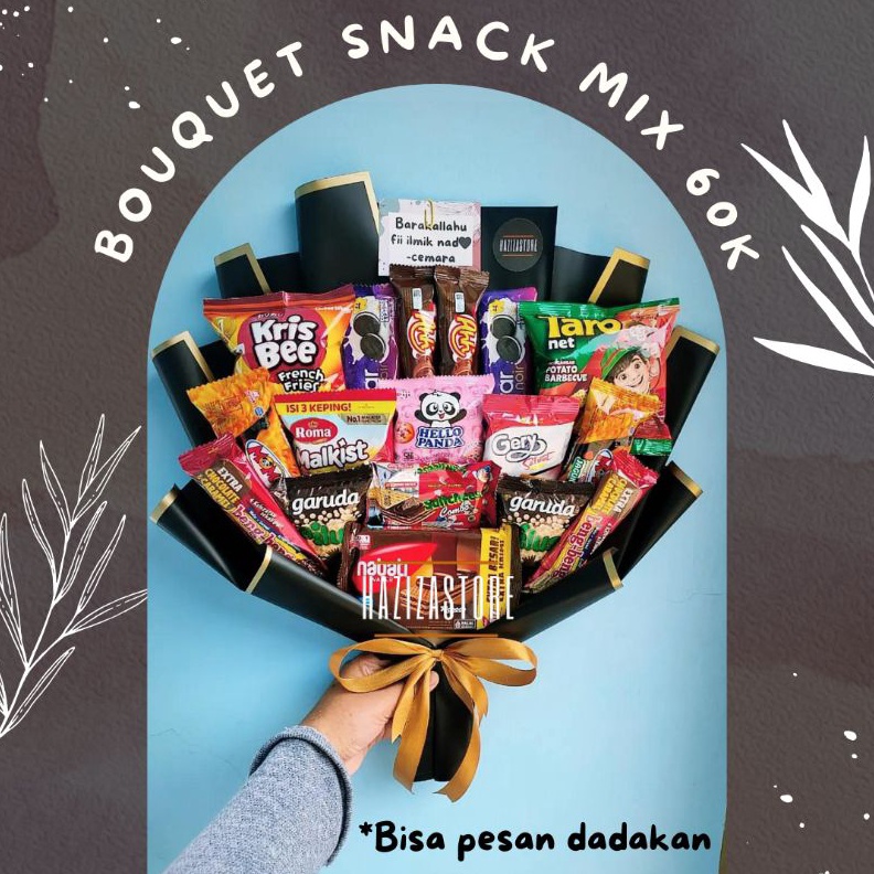 

Stok terbaru buket bouquet snack 6k by nurrazzizah grosir