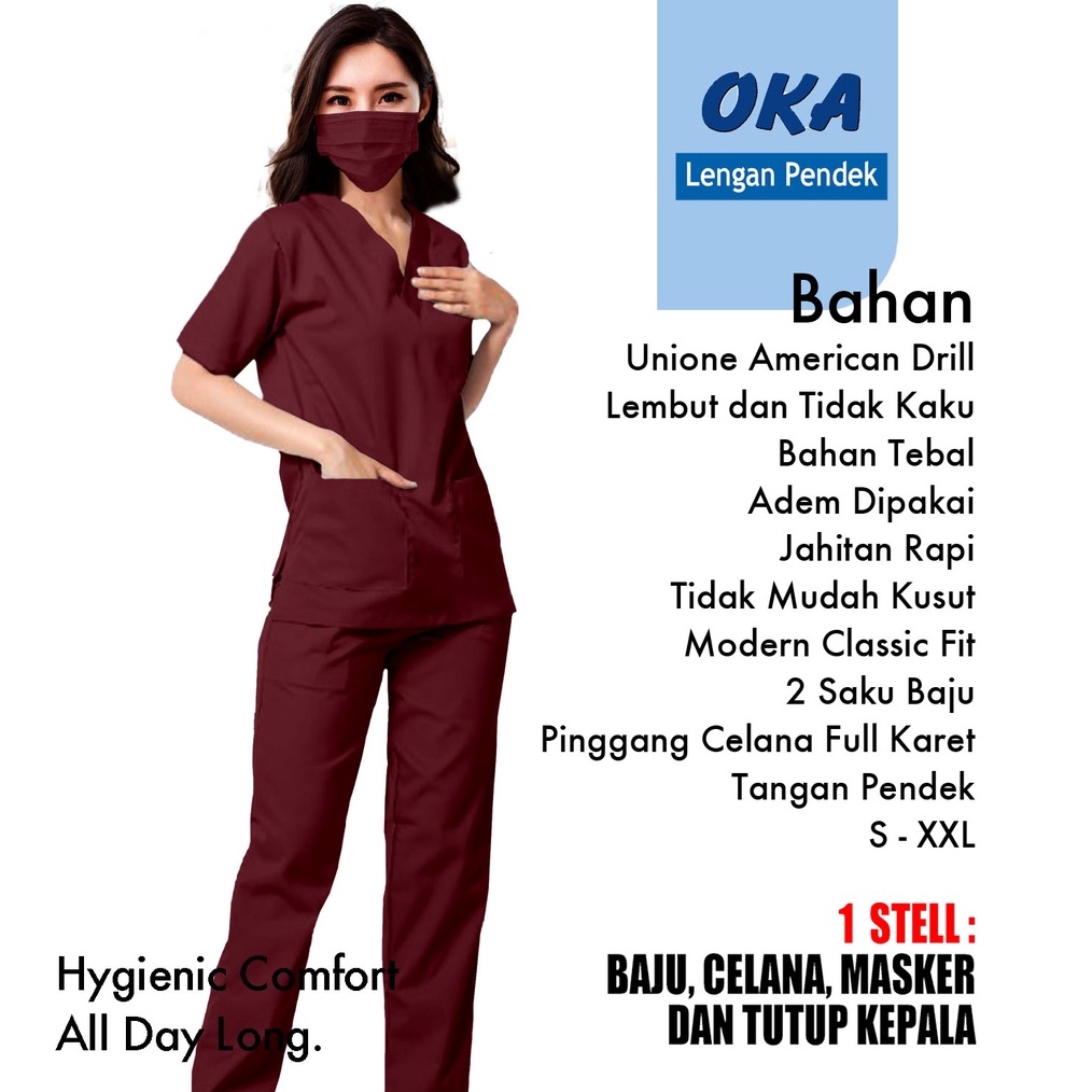 Bisa COD Setelan Baju Oka  Baju Ok Lengan Pendek  Trust wear oka serbuuu