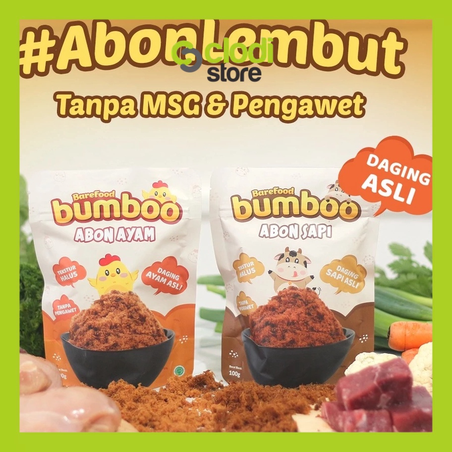 

BUMBOO Abon Asli Tekstur Lembut MPASI Si Kecil Sumber Protein Tanpa MSG Tanpa Pengawet